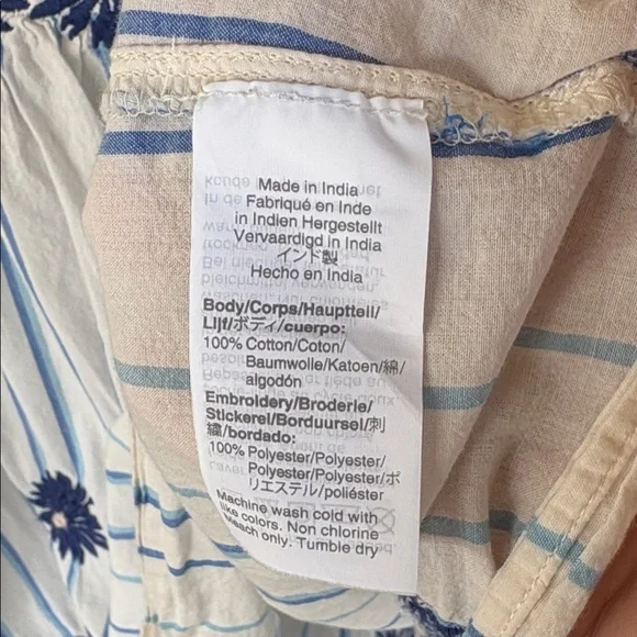 EUC Madewell Floral Embroidered Butterfly Top Size Large Retail $85.00 - Picture 9 of 12